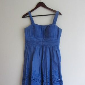 SL Fashions Size 10 Blue Embroidered Dress